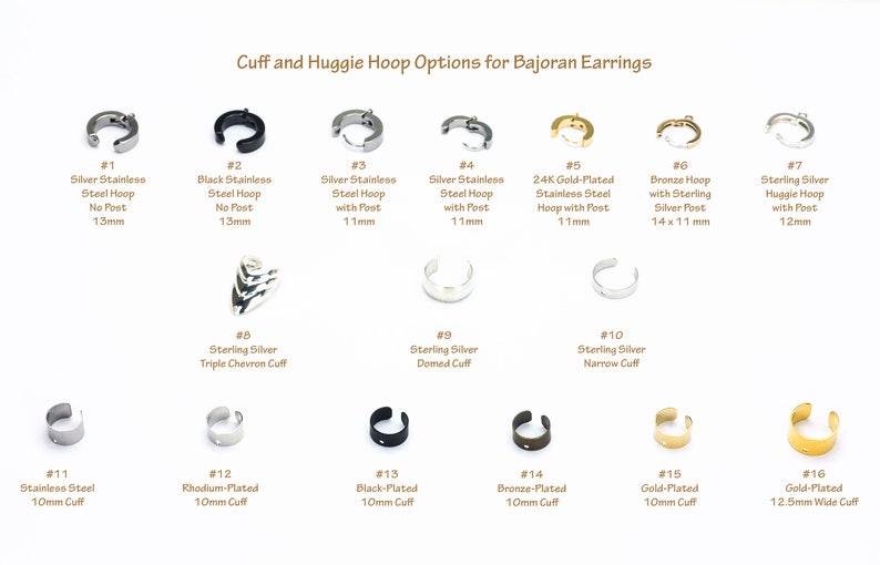 Garnet Gemstone Bajoran Cuff Earring, Glass Metallic Dagger, Sterling Silver, Crescent Half Moon, Celestial Astral Lunar Sky Trekkie, 1053 image 4