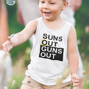 Kids Suns Out Guns Out Tank Top T Shirt Youth Cute Summer 