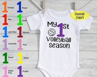 My 1st Volleyball Season - Unisex baby outfit - Unisex baby Volleyball - baby girl Volleyball - baby boy Volleyball