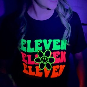 Groovy Glow Shirt Birthday Party Glow Shirt- 80s Glow Party -70s Glow Party - Groovy Glow- Choose age