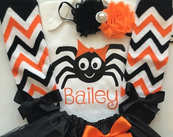 Baby Girl Halloween Outfit -- Toddler Girl's Halloween baby costume outfit - Girls Halloween outfit - Toddler girls Halloween clothes - TUTU