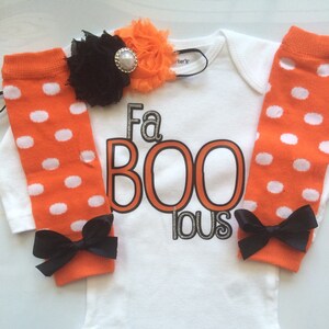 Baby Girl Halloween Outfit - Halloween baby costume outfit - my first boo day -newborn halloween outfit- Fab-Boo-lous