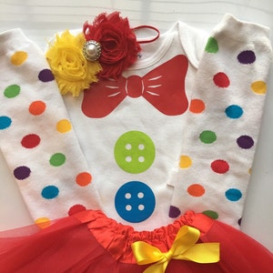 Girl&#39;s Clown outfit - Circus outfit-  Carnival Birthday Party Outfit - Circus Birthday Party- Baby girl clown costume - Sizes NB--5T
