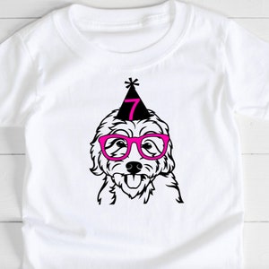 Puppy Dog Golden doodle Birthday shirt- Puppy birthday party -Puppy shirt- Dog shirt- birthday party- Doodle- Custom