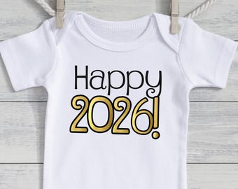Baby New Years outfit - Baby girl New Years 2026 - Baby boy New Years 2026 - Happy 2026 infant- Unisex New Years outfit