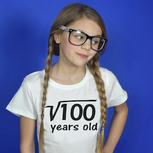 Funny kids birthday shirt - square root of 100 birthday shirt - math birthday shirt- 10 years old birthday shirt - 10th birthday shirt