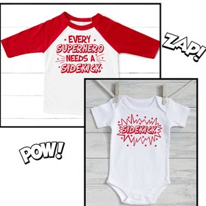 Superhero Sibling set - big brother little brother shirt set -