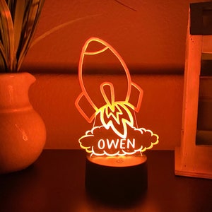 LED night light - Personalized Kid&#39;s night light - LED home decor- Led room light - LED home decor - Teen birthday gift- Custom night light