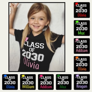 Class of 2032 shirt- Class of 2031 shirt - Class of 2029 shirt - Class of 2030 shirt - Kids Kindergarten shirt -CHOOSE YEAR