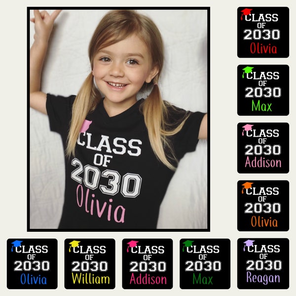 Class of 2032 shirt- Class of 2031 shirt - Class of 2029 shirt - Class of 2030 shirt - Kids Kindergarten shirt -CHOOSE YEAR