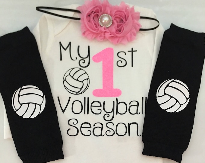 Baby Girl Outfit my 1st Volleyball Season Baby Girl Outfit Etsy