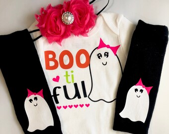 Baby Girl Halloween Outfit - Halloween baby costume outfit - Boo ti ful - kids halloween outfit
