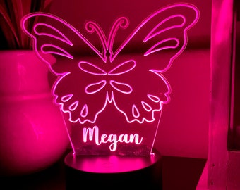 Personalized Kid's Night Light - LED Night Light- CUSTOM night light - color changing night light - kids room decor -