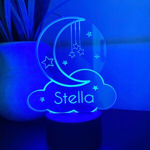 Personalized Kid&#39;s Night Light - LED Night Light- CUSTOM night light - color changing night light - kids room decor -Nursey room decor