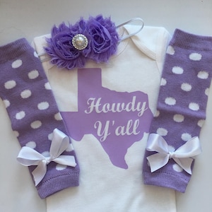 Baby girl outfit- Howdy Y&#39;all - baby girl Texas outfit - Texas home shirt - baby girl clothes- texas newborn outfit - choose pieces