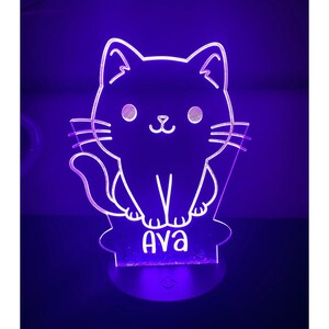 Personalized Kid&#39;s Night Light - LED Night Light- CUSTOM night light - color changing night light - kids room decor -