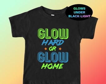 GLOW Party Shirt - Neon Geburtstag Shirt - BLACK LIGHT Glow Geburtstag Glow Party - 80er Jahre Glow Party - Glow Party Geschenk