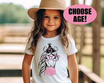 Girls birthday shirt - Horse Birthday- Horse theme birthday shirt- girls horse lover gift- All ages