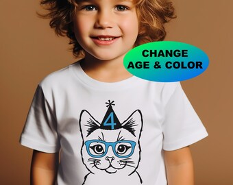 Cat Kitten Birthday shirt- Kitten birthday party -Kitty cat shirt- Cat birthday shirt- birthday party- Custom
