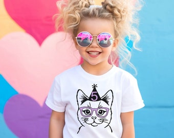 Cat Kitten Birthday shirt- Kitten birthday party -Kitty cat shirt- Cat birthday shirt- birthday party- Custom