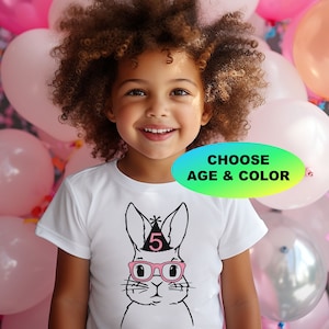 Bunny Rabbit Birthday shirt bunny birthday party Farm birthday shirt birthday party Custom image 1