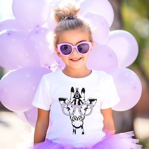 Kid&#39;s birthday shirt - zoo birthday - safari birthday - wild birthday - Giraffe Birthday shirt - All ages-Custom birthday shirt