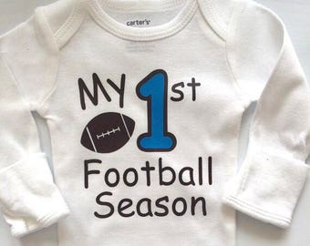 Boy's football outfit - baby boys 1st football season outfit - newborn boys outfit - preemie boy outfit - My 1st football season