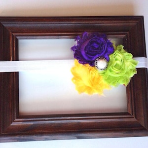 Baby girl headband- newborn headband- Baby Girl Mardi Gras headband - mardi gras outfit - Mardi Gras outfit