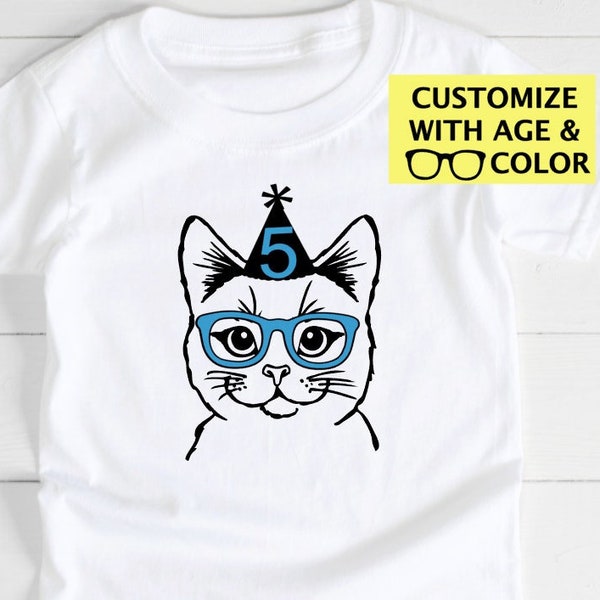 Cat Kitten Birthday shirt- Kitten birthday party -Kitty cat shirt- Cat birthday shirt- birthday party- Custom