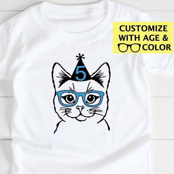 Cat Theme Girl Birthday Shirt Etsy