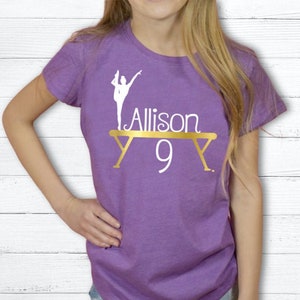 Girls Gymnastics birthday- Gymnastics shirt - Gymnast birthday shirt - Gymnastics 10th birthday - 9th birthday CUSTOM