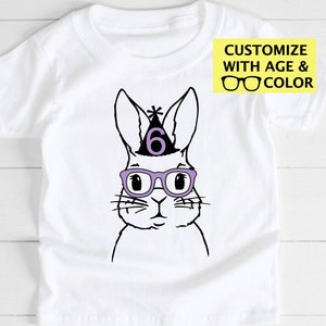 Bunny Rabbit Birthday shirt bunny birthday party Farm birthday shirt birthday party Custom image 3