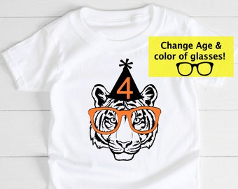 Chemise anniversaire enfant - anniversaire zoo - anniversaire safari - anniversaire sauvage - Chemise anniversaire tigre - Tous âges