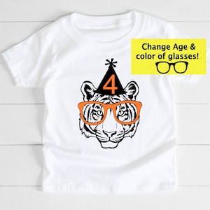Kid&#39;s birthday shirt - zoo birthday - safari birthday - wild birthday - Tiger Birthday shirt - All ages