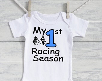Baby Racing Outfit - Baby Jungen 1. Rennsaison Outfit - Neugeborene Jungen Outfit - Preemie Jungen Outfit - My 1st Racing Season