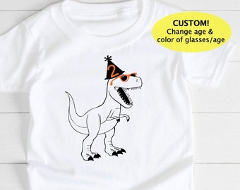 Dinosaur birthday party shirt- T Rex Birthday Party shirt - Custom Dino party shirt - Shirt for Dinosaur party - Shirt for T-rex party