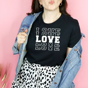 Women&#39;s Valentine&#39;s Day shirt - LOVE - Girl&#39;s Valentine&#39;s Day - Tween Valentine&#39;s Day - Teen Valentine&#39;s Day Retro Valentine shirt