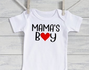 Baby boy Valentine's Day outfit - Mamas boy shirt - Toddler boys valentines outfit - kids Valentine's Day shirt