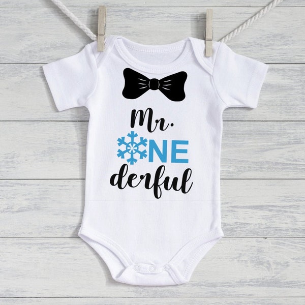 Baby boy Winter ONE party - Mr. One derful outfit - baby boy 1st birthday party - Mr. ONE derful Winter outfit - Boy's smash cake outfit