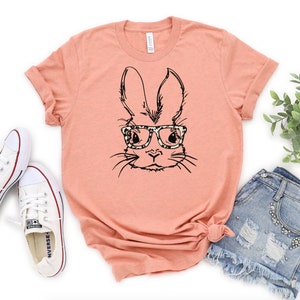 Women's Easter Shirt Womens Spring Shirt Hipster Bunny - Etsy