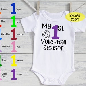 My 1st Volleyball Season - Unisex baby outfit - Unisex baby Volleyball - baby girl Volleyball - baby boy Volleyball