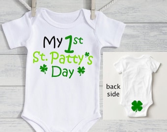 Baby girl st patricks day outfit -  MY 1st  St. Patricks Day - BODYSUIT ONLY -newborn st patricks day shirt