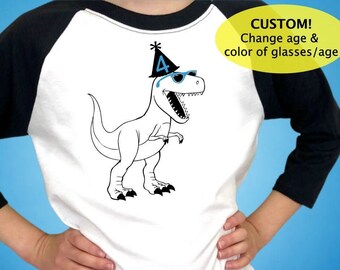 Dinosaur birthday party shirt- T Rex Birthday Party shirt - Custom Dino party shirt - Shirt for Dinosaur party - Shirt for T-rex party