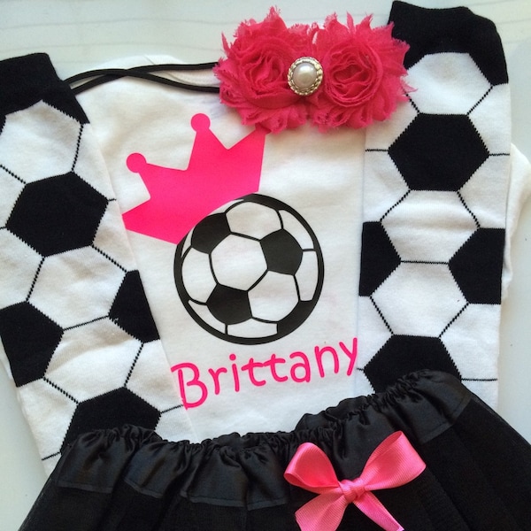 Toddler Baby Girl Soccer outfit - Soccer outfit - toddler girl soccer outfit - toddler personalized outfit - personalized soccer outfit