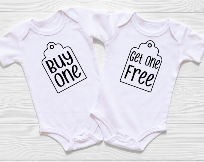 Unisex twins- Twin Girl - Twin boys - twin gift idea - twins best friends - funny twins outfit - twins clothes - Buy one Get one Free Twins