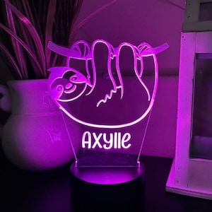 Personalized Kid's Night Light - LED Night Light- CUSTOM night light - color changing night light - kids room decor -