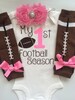 Baby Girl outfit -My 1st Football Season- baby girl outfit - football legwarmers - Newborn Football outfit - Preemie-24 month 