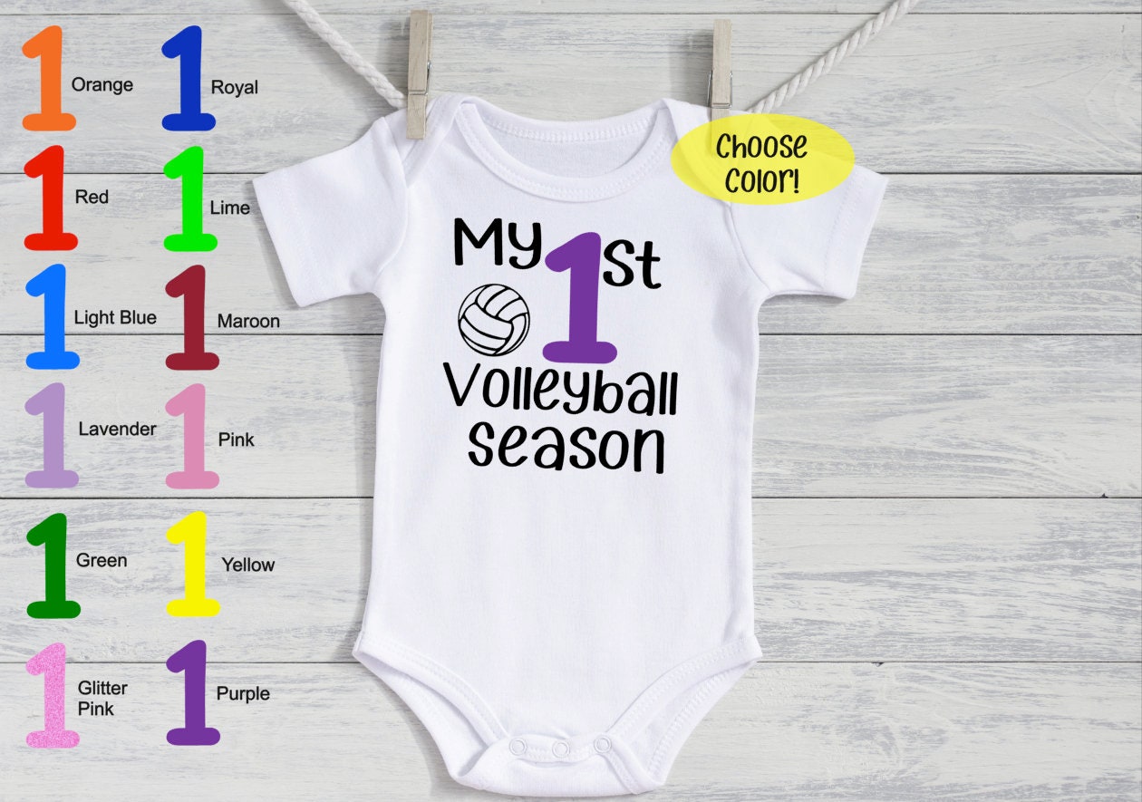 My 1st Volleyball Season Unisex Baby Outfit Unisex Baby Etsy Canada