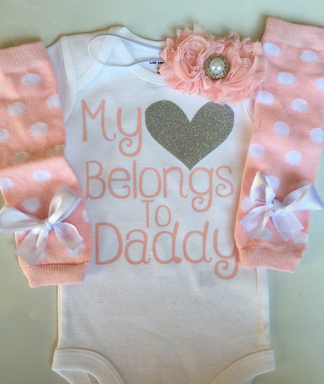 Baby Girl Outfit -coming Home Outfit - Newborn Baby Clothes - My Heart ...