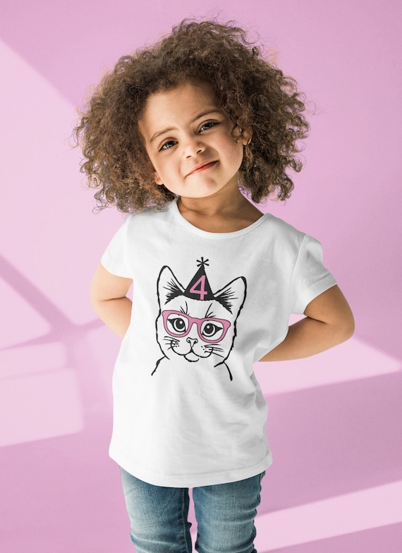 Cat birthday shirt for cheap girl
